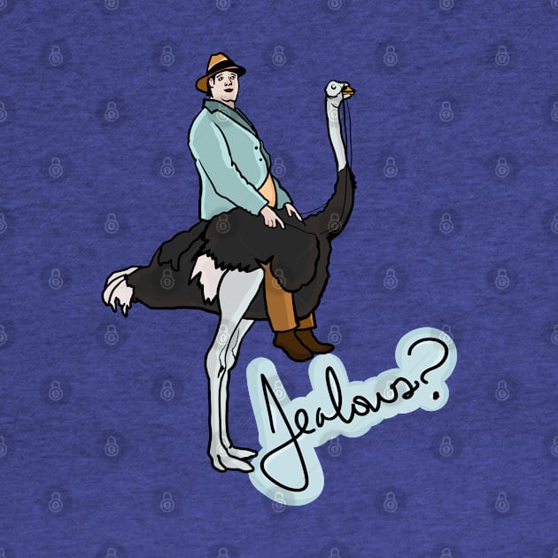 Jealous? Man on Ostrich by Sparkleweather